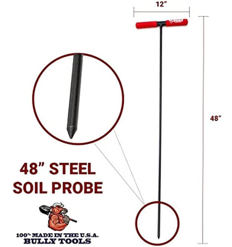 Bully Tools 99203 Soil Probe Steel Tstyle Handle, 48_inch 3