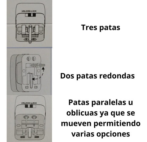 Adaptador Universal Viaje Carga Tu Dispositivo Por El Mundo! 2