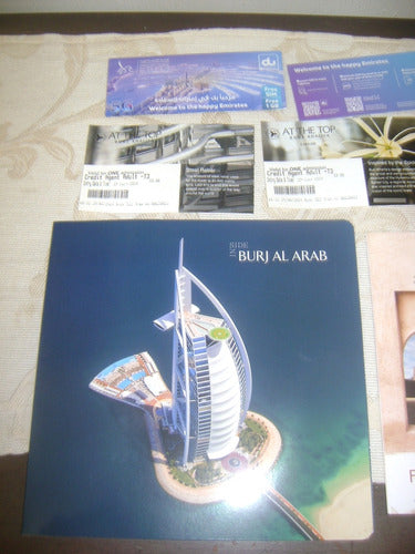 Souvenir Entrada Burj Khalifa Dubai Foulder Burj Al Arab Etc 5