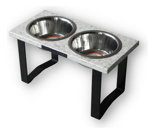 Elevated Feeder and Waterer - Double for Cats - Eco 0
