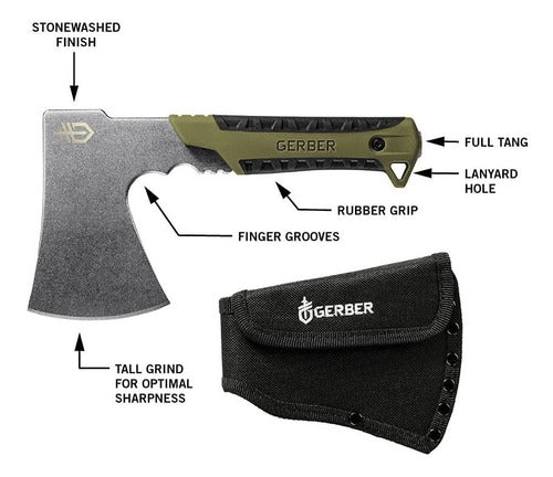 Hacha De Camping Profesional, De Hoja Negra  | Gerber Gear 2