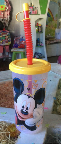 Plastic Cup with Straw and Lid, Minnie, Mickey, Paw, Peppa 5
