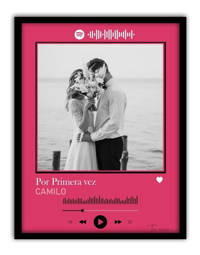 Personalized Gift Couple's Anniversary Spotify Frame 30x40 4