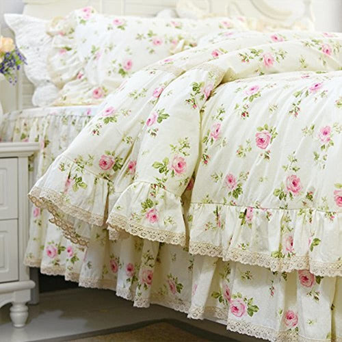 FADFAY Rosette Floral Print Twin XL Duvet Cover Set 1