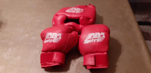 Guantes De Boxeo Y Cabezal Marca Aba Sports 1