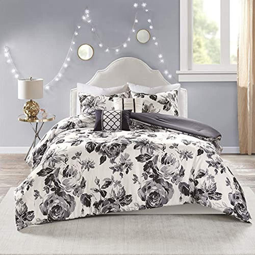 Intelligent Design Dorsey Reversible Floral Botanical Quilt 1