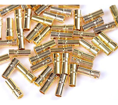 BrandName 20 X Rc 3.5 Mm Cilindrical Female Gold Banana Connector 2