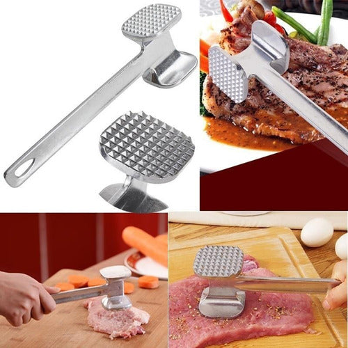 Kitchen Tools Martillo Mazo Bate Bife Para Carne Fundicion De Aluminio 1