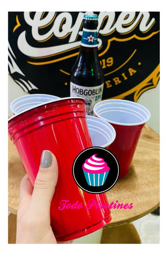40 American Red Plastic Cups Yankees Pre-party 400 mL 4