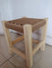 Handwoven Solid Wood Bench Seat Kraft Yarn 2