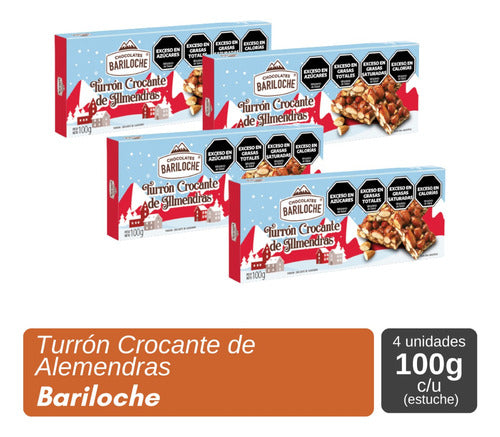 Bariloche Turron Crocante Almendras 100g X 4 (Estuche) 1