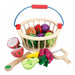 Juego Canasto De Madera Con Frutas Para Cortar Cadaques Kids 1