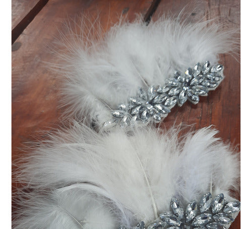 Feathered Epaulettes with Chains and Gemstones 6