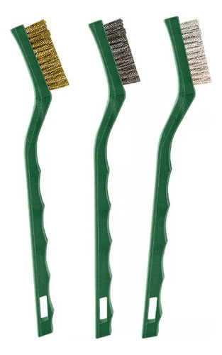 Jadever Set of 3 Mini Curved Wire Brushes 0