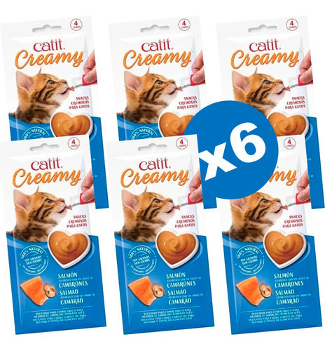 Catit Creamy Irresistible Ice Cream Cat Snack Pack of 6 0