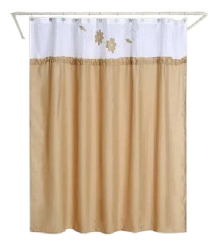 Embroidered Flower Giavanni Bathroom Curtain 7