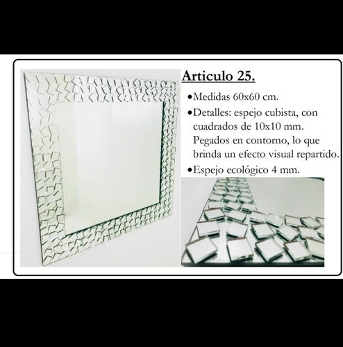 Espejo Artesanal 60x60 !! 2