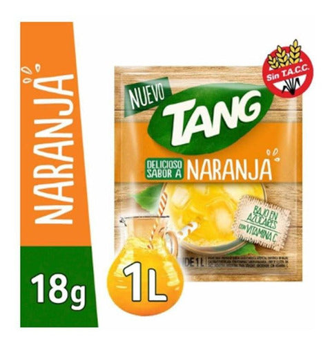 Pack of 240 Units Orange Juice 18g Tang Powdered Drinks 0