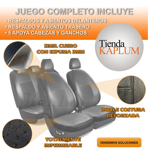 Premium Foam Seat Cover for Chevrolet Spin Three Rows 7 Seats 2