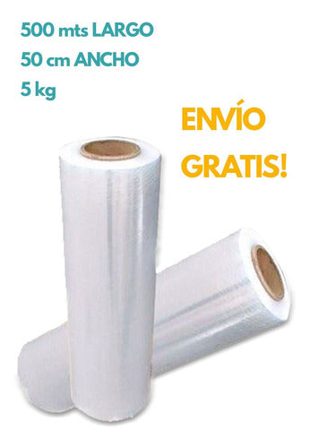 Rollo Nylon Film Strech Paletizar 500mts 5kg 1