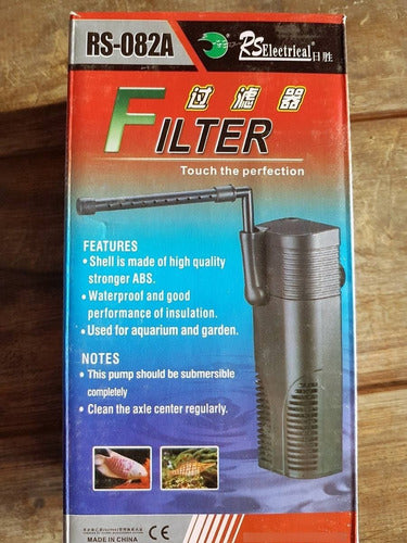 RS Electrical Filtro Aireador Interno Para Peceras Rs082a 450l/h 1