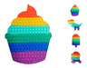 Giant Original Imported Silicone Rainbow Pop Its 20