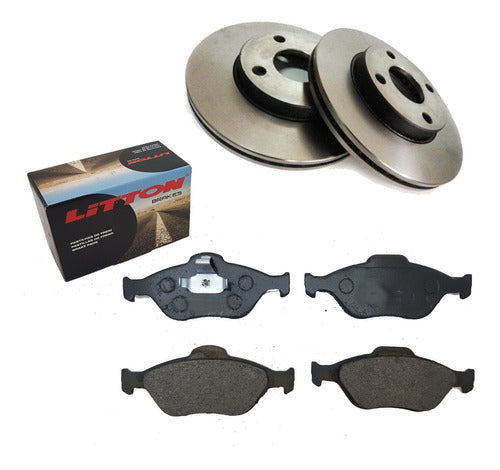Kit Discs and Brake Pads Ford Ecosport 03/08 1.6 (c) 0