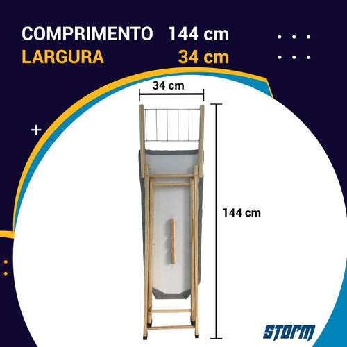 Passadeira Madeira Resistente Tecido Termico Promoção 3