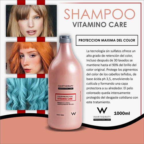 Hairtherapy Shampoo Vitamino Care 1000ml W Hair Therapy 2