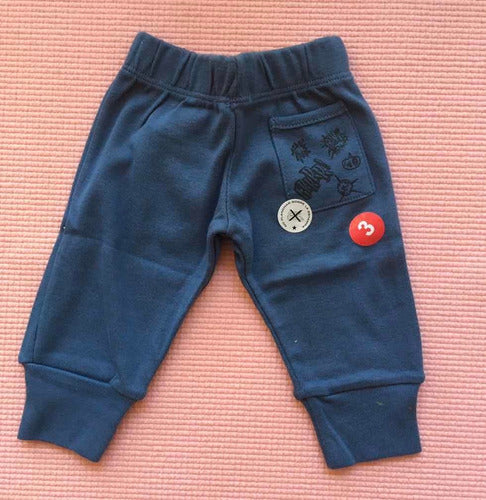 Cotton Baby Pants with Printed Pocket 1