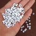 300pcs White Round Vowel Letter Beads A E I O U 7x4mm 1