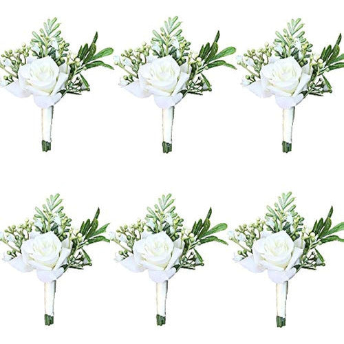 Weddingbobdiy 6pieces / Lot Novio Boutonniere Hombre Mujer N 0