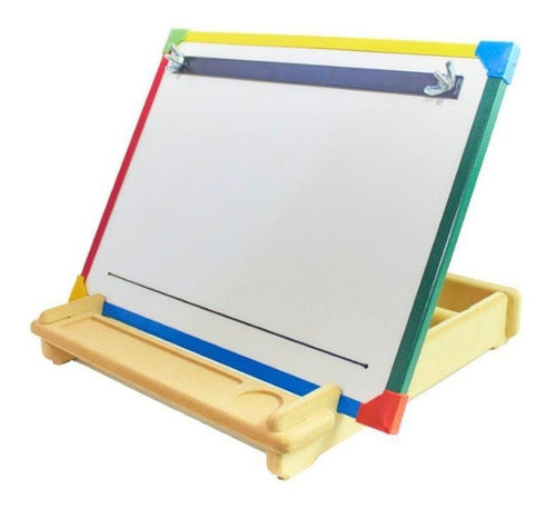 Aries Kids Tabletop Easel Blackboard 30x40cm Includes Paper 0