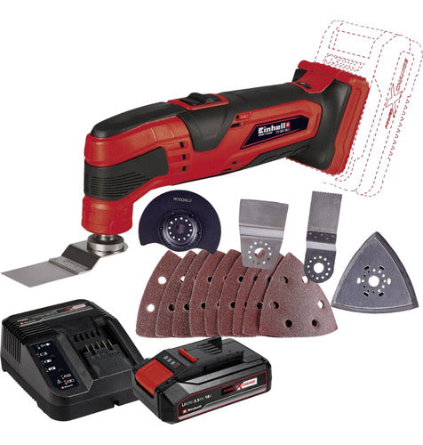 Einhell Power X-Change TC-MG 18 Multifunctional Tool with 2.5Ah Battery and Charger 0