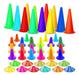 Set of 30 Training Cones with Turtle Design - Various Sizes for Sports and Signaling 0