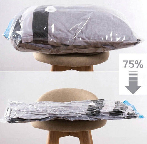 Compressed Vacuum Storage Bag for Clothes 80 x 130 cm 2