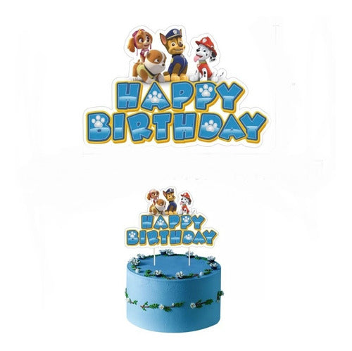 Art.fiesta Adorno Cartel Para Tortas Cake Paw Patrol 0