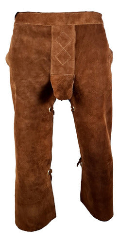 Leather Leg Guard-Chaps Straight with Brass Eyelet (74905) 5