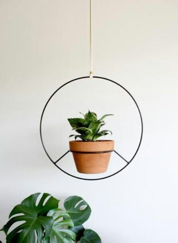 Handcrafted Hanging Plant Holder, Iron Deco 7