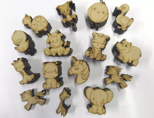 MDF 50 Forest Animals 3cm Varied Fibrofácil Souvenirs 0