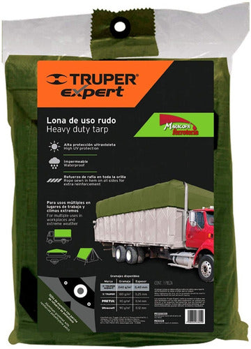 Truper Lona Truper Super Reforzada 2 X 3 M Verde Olivo Uso Rudo 1