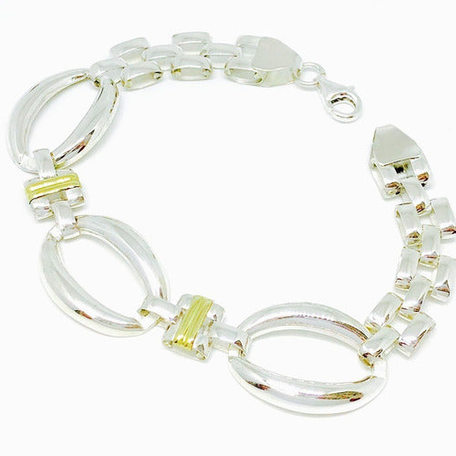 Mashoka Joyas BS AS Pulsera Panter - Ovales Plata Y Oro Po 039 0