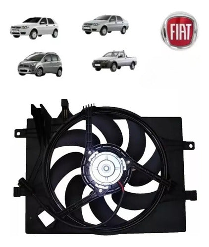 Electroventilador Con Encauzador Fiat Siena Palio Idea 2