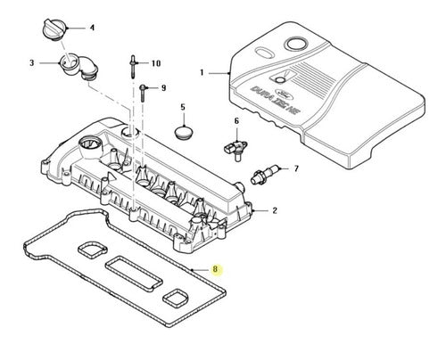 Ford Valve Cover Gasket for S-Max, Mondeo, Focus, Ecosport Duratec 1