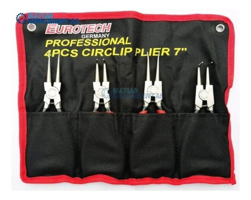 Juego De Pinzas Seguer Profesional X4 Mecanico Eurotech 0