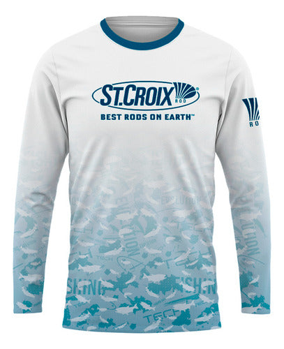 St Croix White Camo Long Sleeve Quick Dry UV Shirt 0