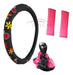 LadyCar Floral Steering Wheel Cover + Seatbelt Covers + Gear Shift Cover - Ford Ka 0