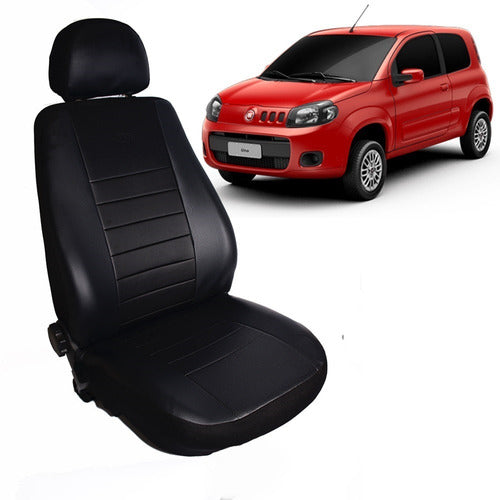 Team Funda Cubre Asiento Cuero Pu Fiat Uno Novo Auto 1