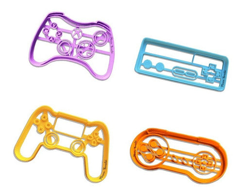 Set of 4 Video Game Controllers Cookie Cutters Kit by Misia Bonita 0