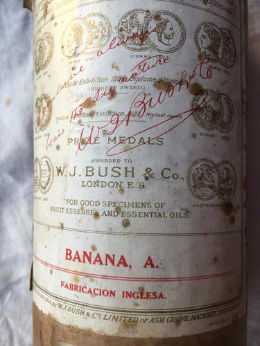 Antigua Botella Inglesa Extracto De Banana Circ 1920 1